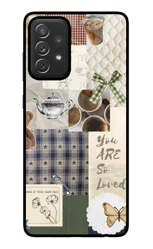 Cookie Samsung A72 Glass Case Back Cover by Casekaro