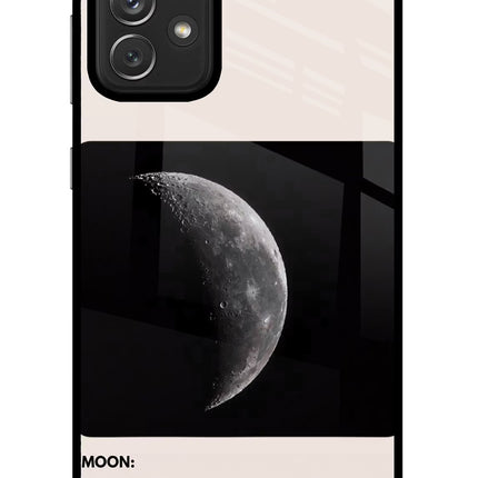 Moon Phase Samsung A72 Glass Case Back Cover by Casekaro