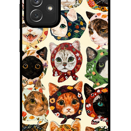 Cool Cat Samsung A72 Glass Case