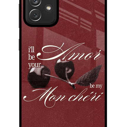 Velvet Cherry Samsung A72 Glass Case Back Cover by Casekaro