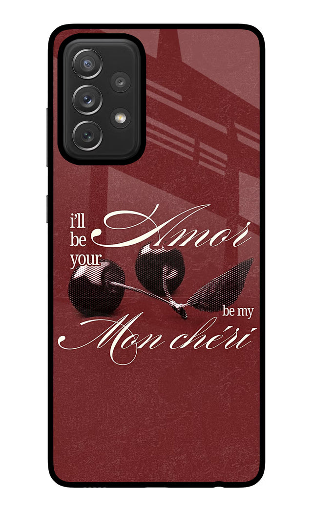 Velvet Cherry Samsung A72 Glass Case Back Cover by Casekaro