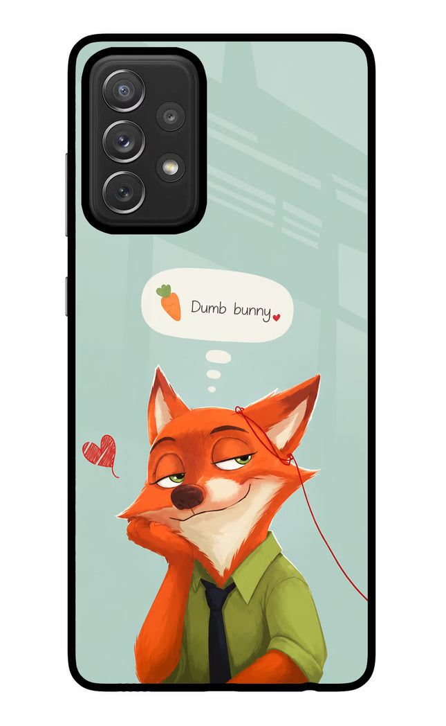 Nick Charm Samsung A72 Glass Case Back Cover by Casekaro