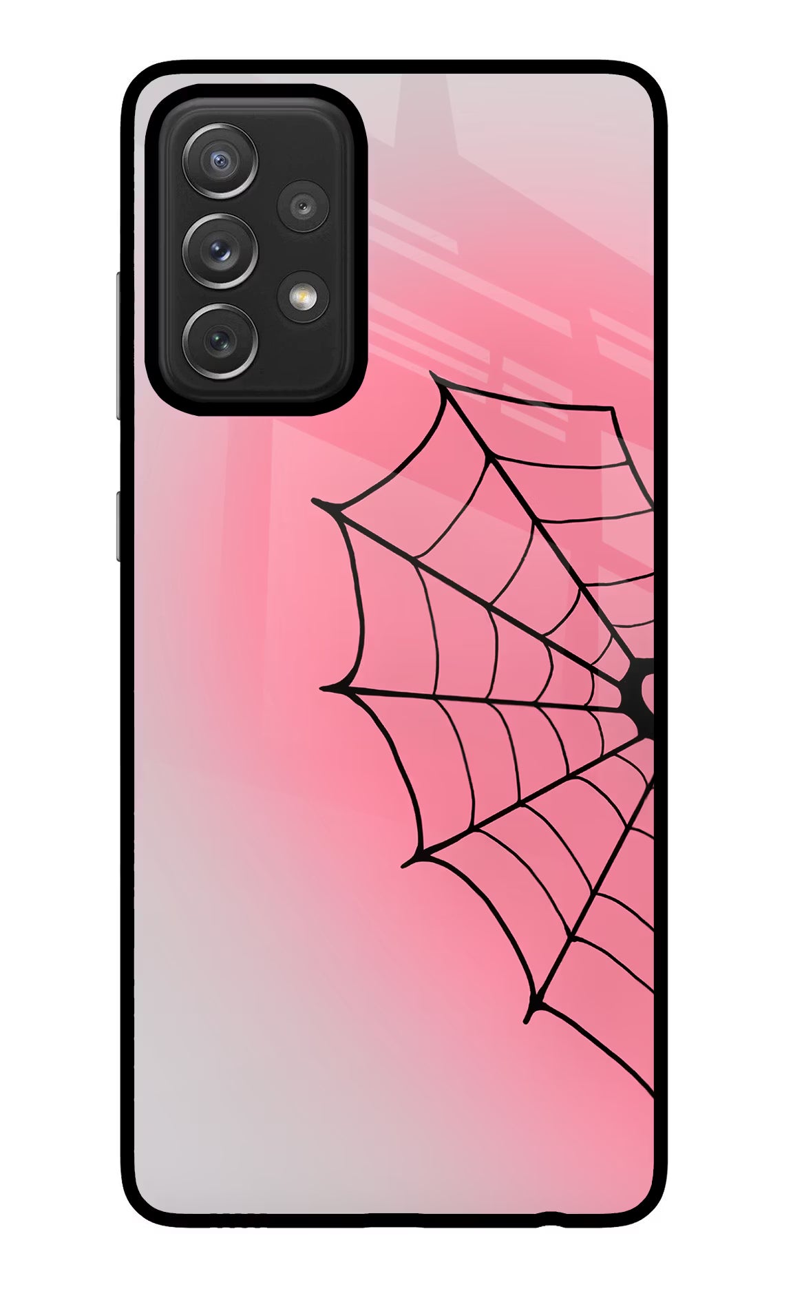 Pink Web Samsung A72 Glass Case