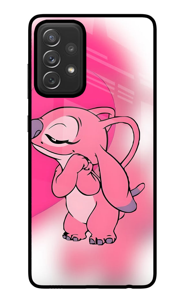 Angel Hug Samsung A72 Glass Case Back Cover by Casekaro
