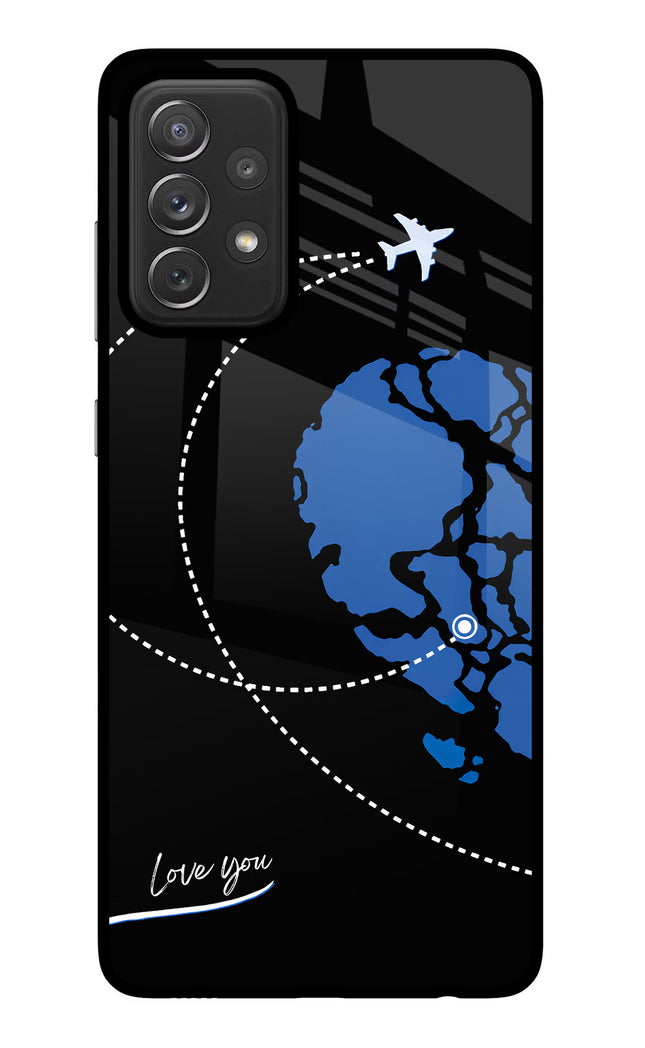 Love Orbit Samsung A72 Glass Case Back Cover by Casekaro