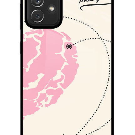 Miss Orbit Samsung A72 Glass Case Back Cover by Casekaro