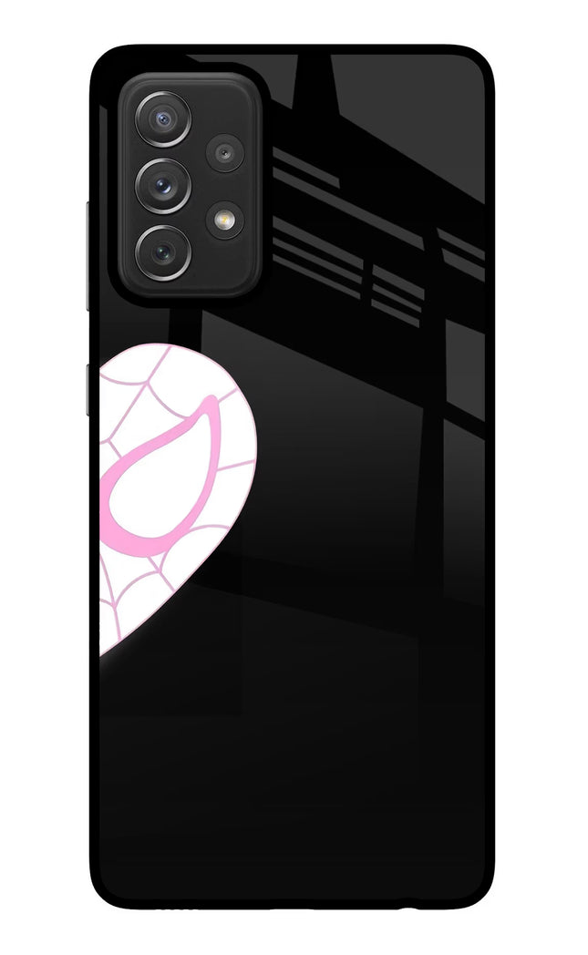 Gwen Mask Samsung A72 Glass Case Back Cover by Casekaro