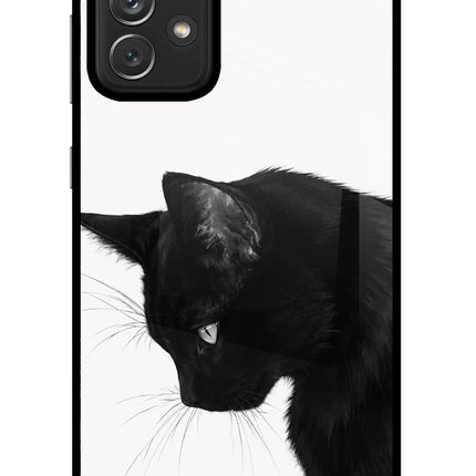 Shadow Gaze Samsung A72 Glass Case Back Cover by Casekaro