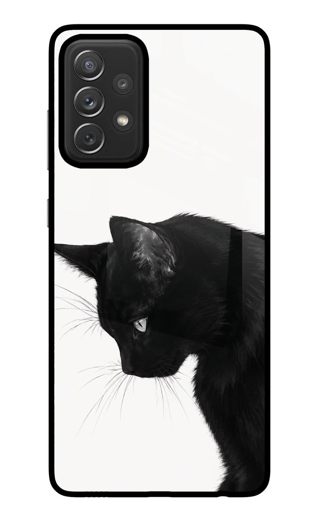 Shadow Gaze Samsung A72 Glass Case Back Cover by Casekaro