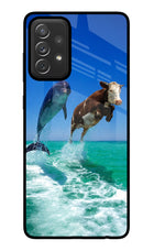 Dolphin vs Cow Samsung A72 Glass Case