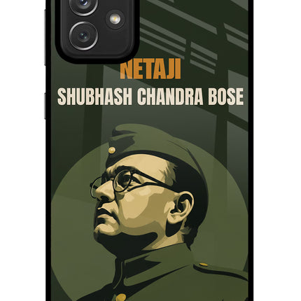 Netaji Legacy Samsung A72 Glass Case Back Cover by Casekaro