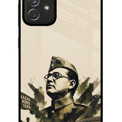 Netaji Rising Samsung A72 Glass Case Back Cover by Casekaro