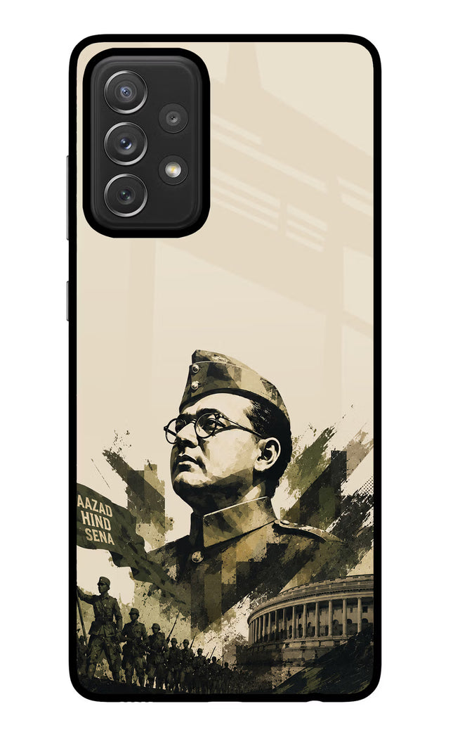 Netaji Rising Samsung A72 Glass Case Back Cover by Casekaro