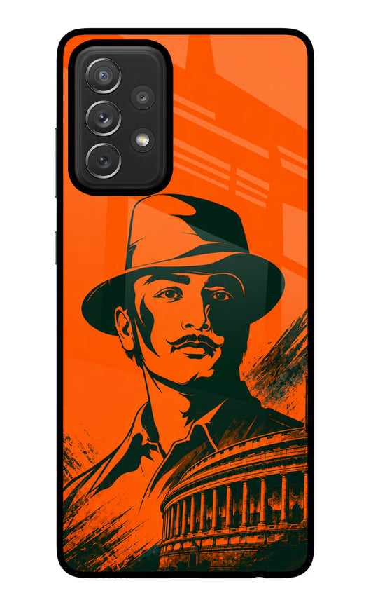 Bhagat Singh Legacy Samsung A72 Glass Case