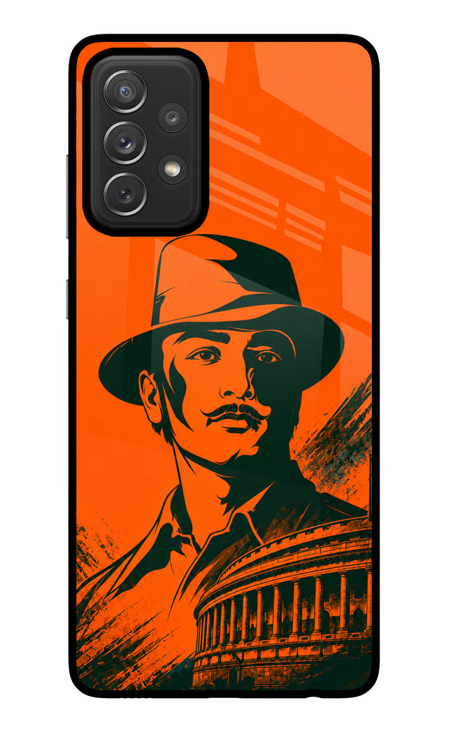 Bhagat Singh Legacy Samsung A72 Glass Case Back Cover by Casekaro