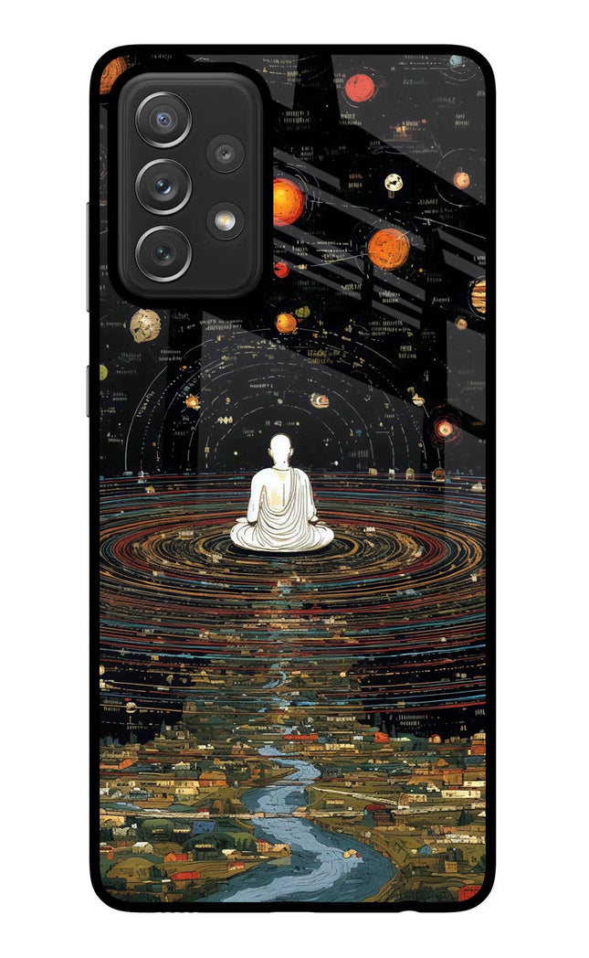 Space Monk Samsung A72 Glass Case