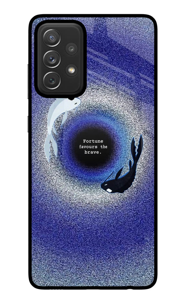 Dark Koi Samsung A72 Glass Case