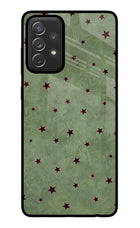 Green Stars Samsung A72 Glass Case