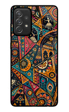 Folk Print Samsung A72 Glass Case