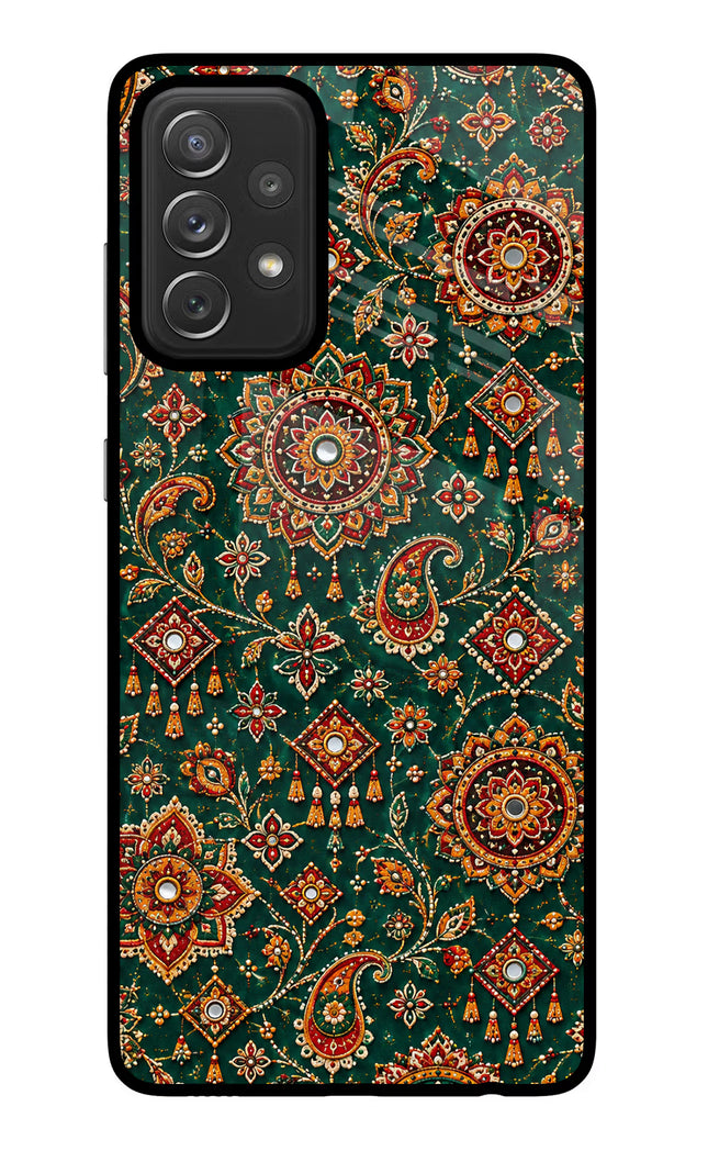 Green Pataka Samsung A72 Glass Case