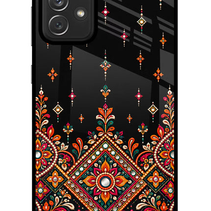 Noir Mehfil Samsung A72 Glass Case