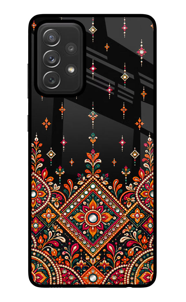 Noir Mehfil Samsung A72 Glass Case