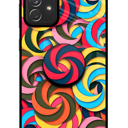 Spiral Pattern Samsung A72 Pop Case by Casekaro