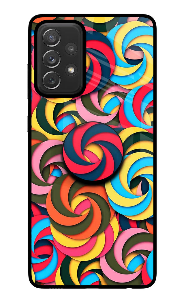 Spiral Pattern Samsung A72 Pop Case by Casekaro