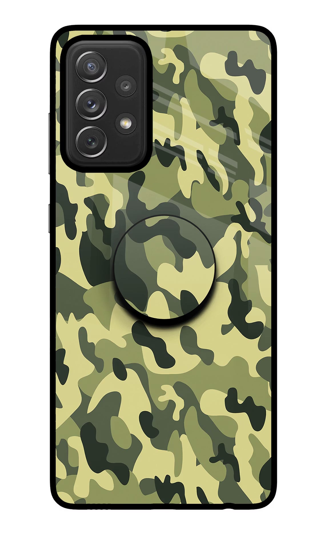 Camouflage Samsung A72 Pop Case by Casekaro