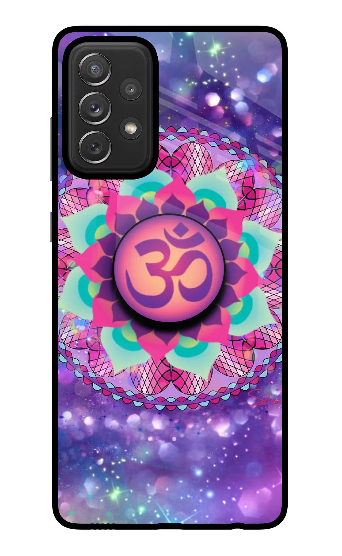 Om Purple Samsung A72 Pop Case by Casekaro