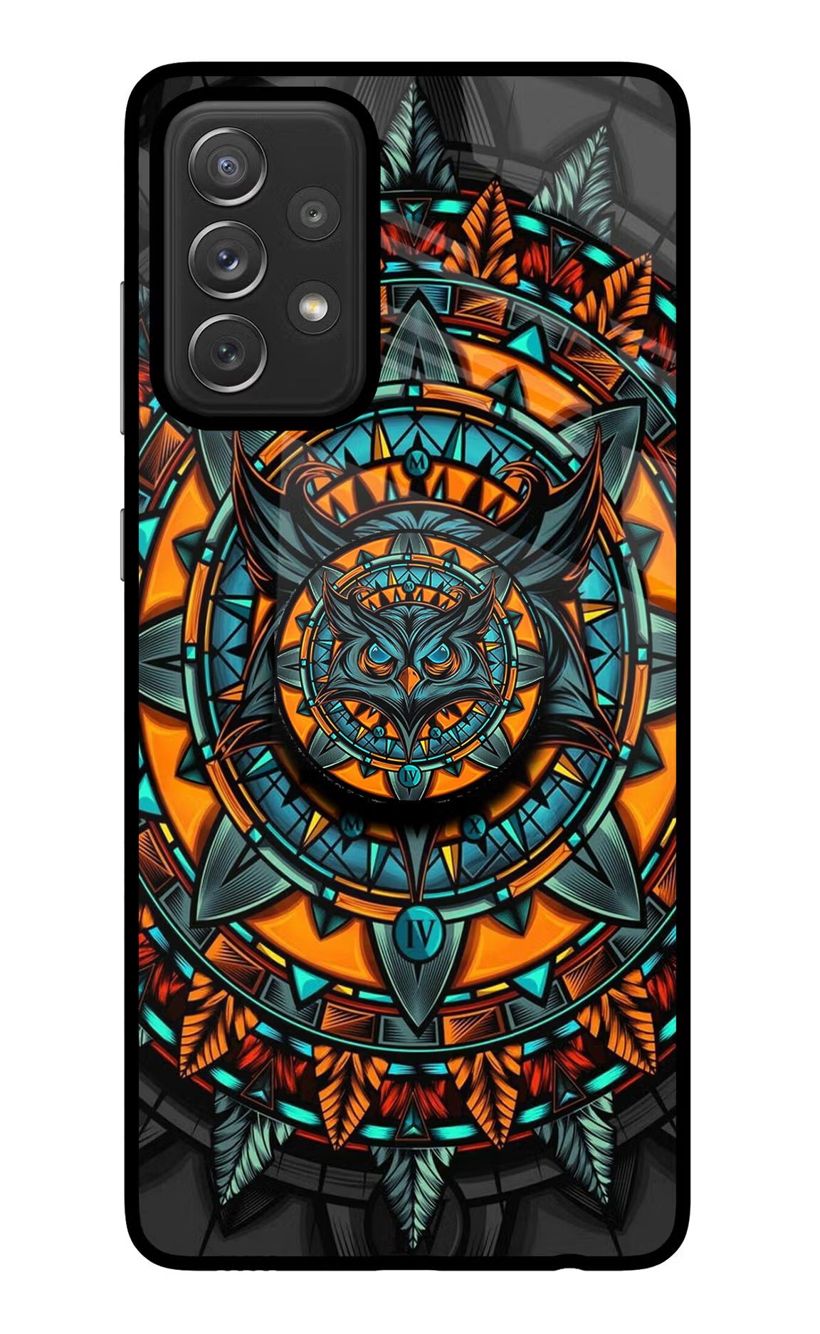 Angry Owl Samsung A72 Pop Case by Casekaro