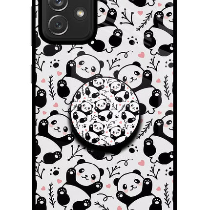 Cute Panda Samsung A72 Pop Case by Casekaro