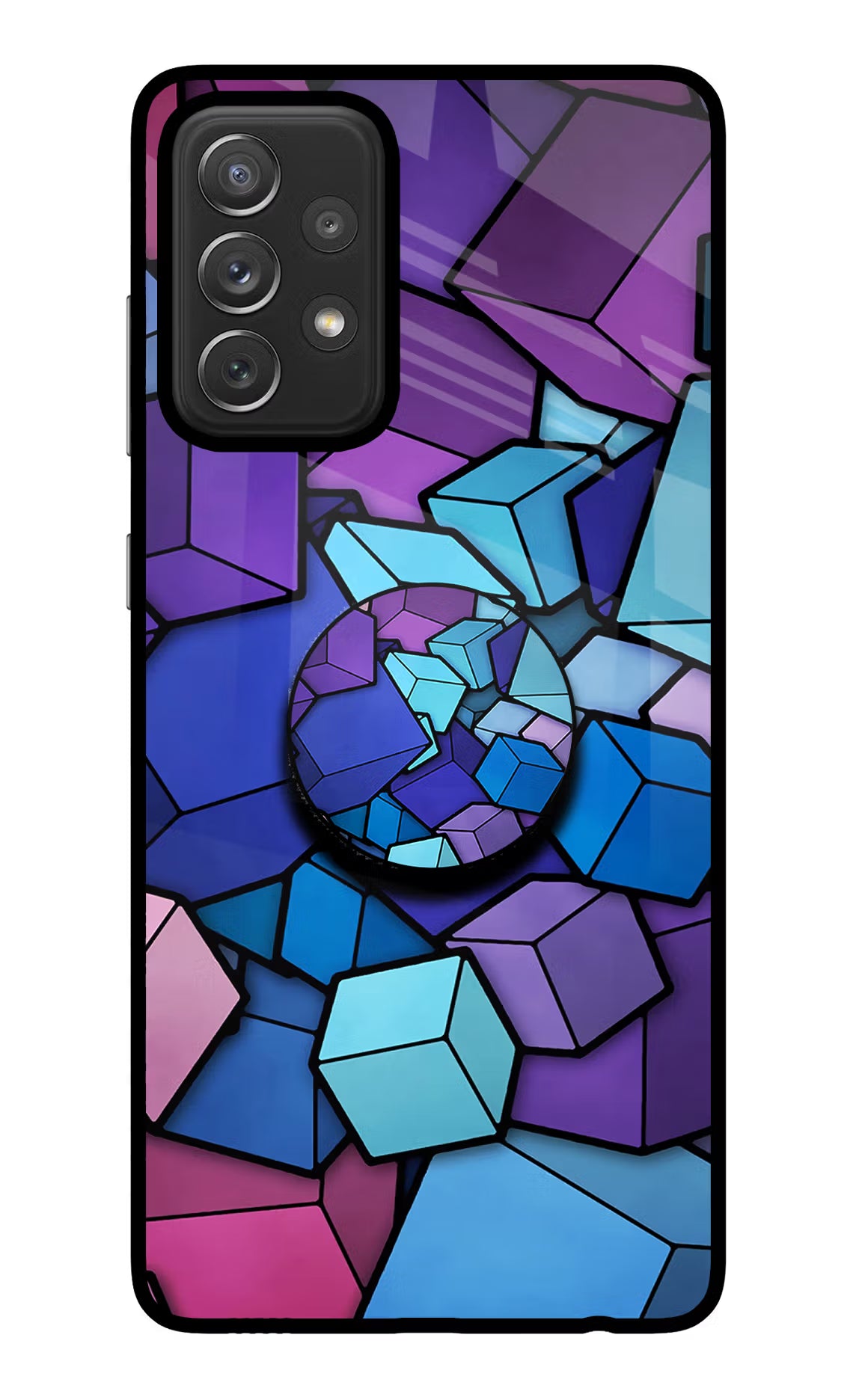 Cubic Abstract Samsung A72 Pop Case by Casekaro