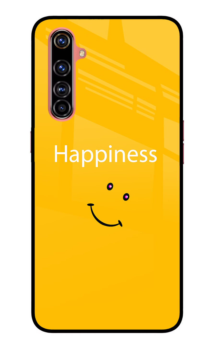 Happiness With Smiley Realme X50 Pro Back Cover, Glass case