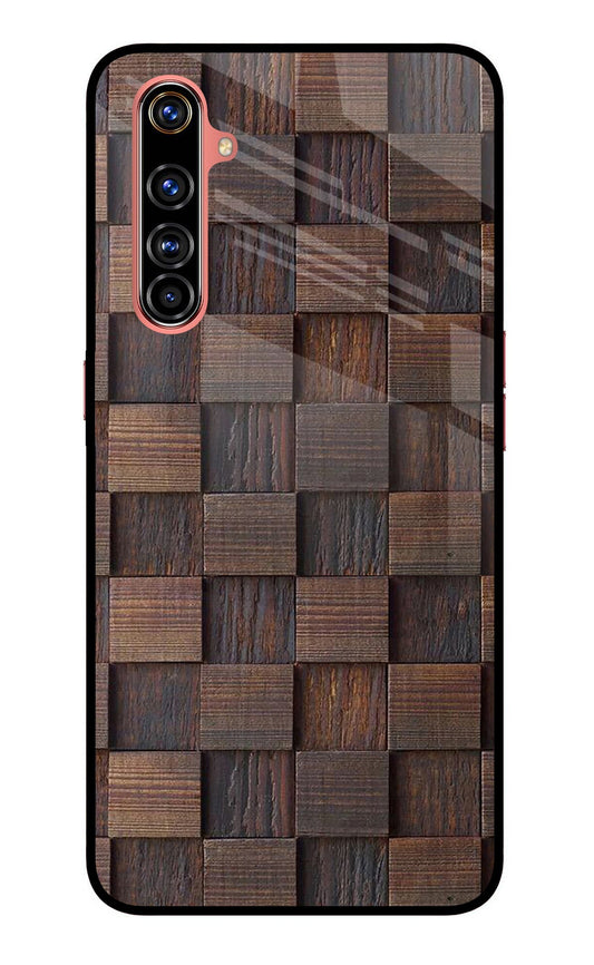 Wooden Cube Design Realme X50 Pro Glass Case