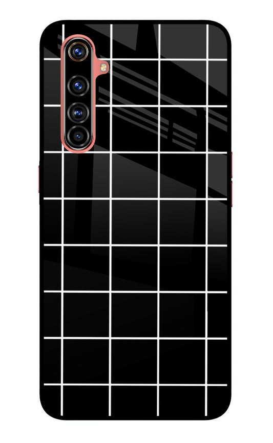 White Grid Realme X50 Pro Glass Case