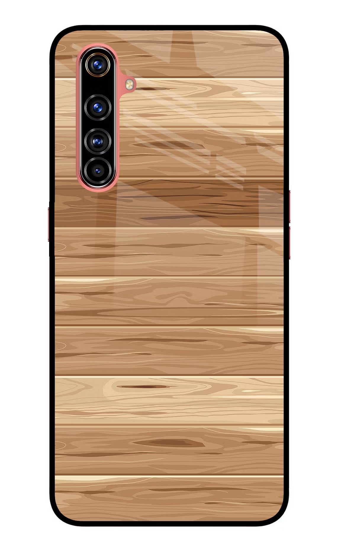Wooden Vector Realme X50 Pro Glass Case Back Cover by Casekaro