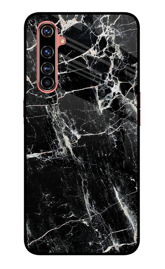 Black Marble Texture Realme X50 Pro Glass Case