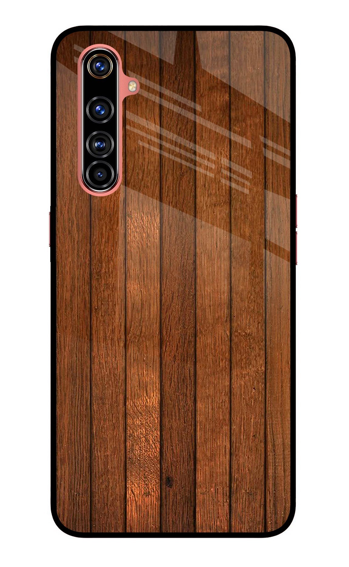Wooden Artwork Bands Realme X50 Pro Glass Case