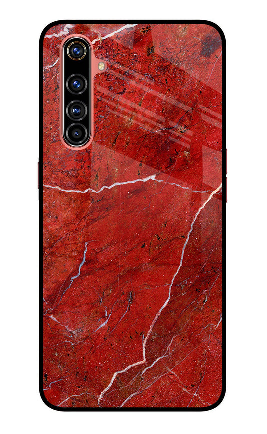 Red Marble Design Realme X50 Pro Glass Case