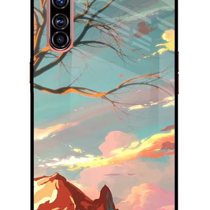 Scenery Realme X50 Pro Glass Case Back Cover by Casekaro