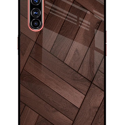 Wooden Texture Design Realme X50 Pro Glass Case Back Cover by Casekaro
