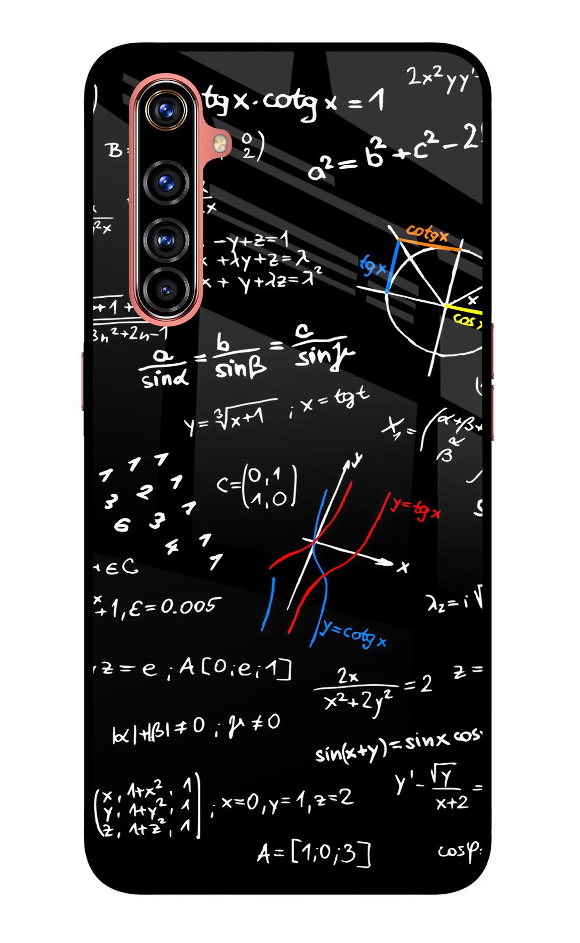 Mathematics Formula Realme X50 Pro Glass Case Back Cover by Casekaro