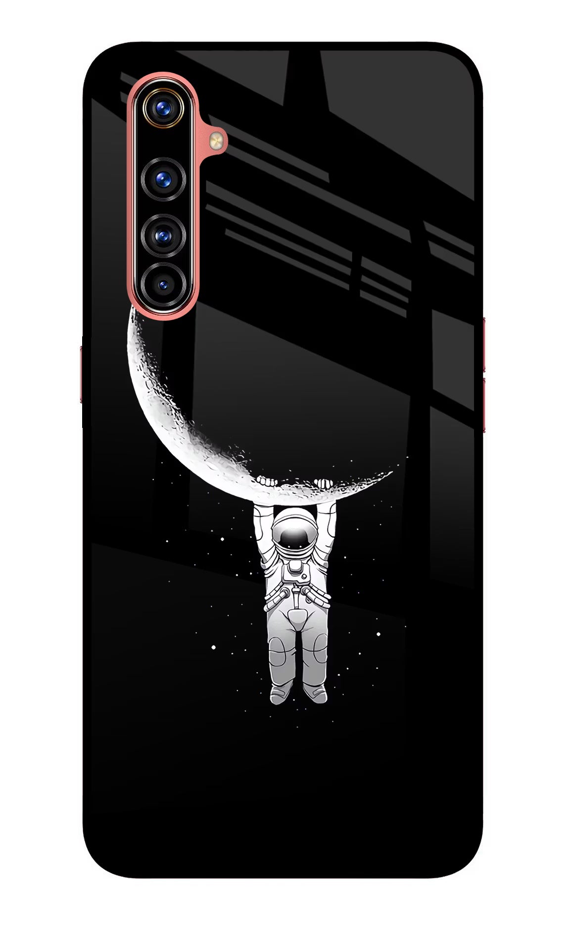 Moon Space Realme X50 Pro Glass Case Back Cover by Casekaro