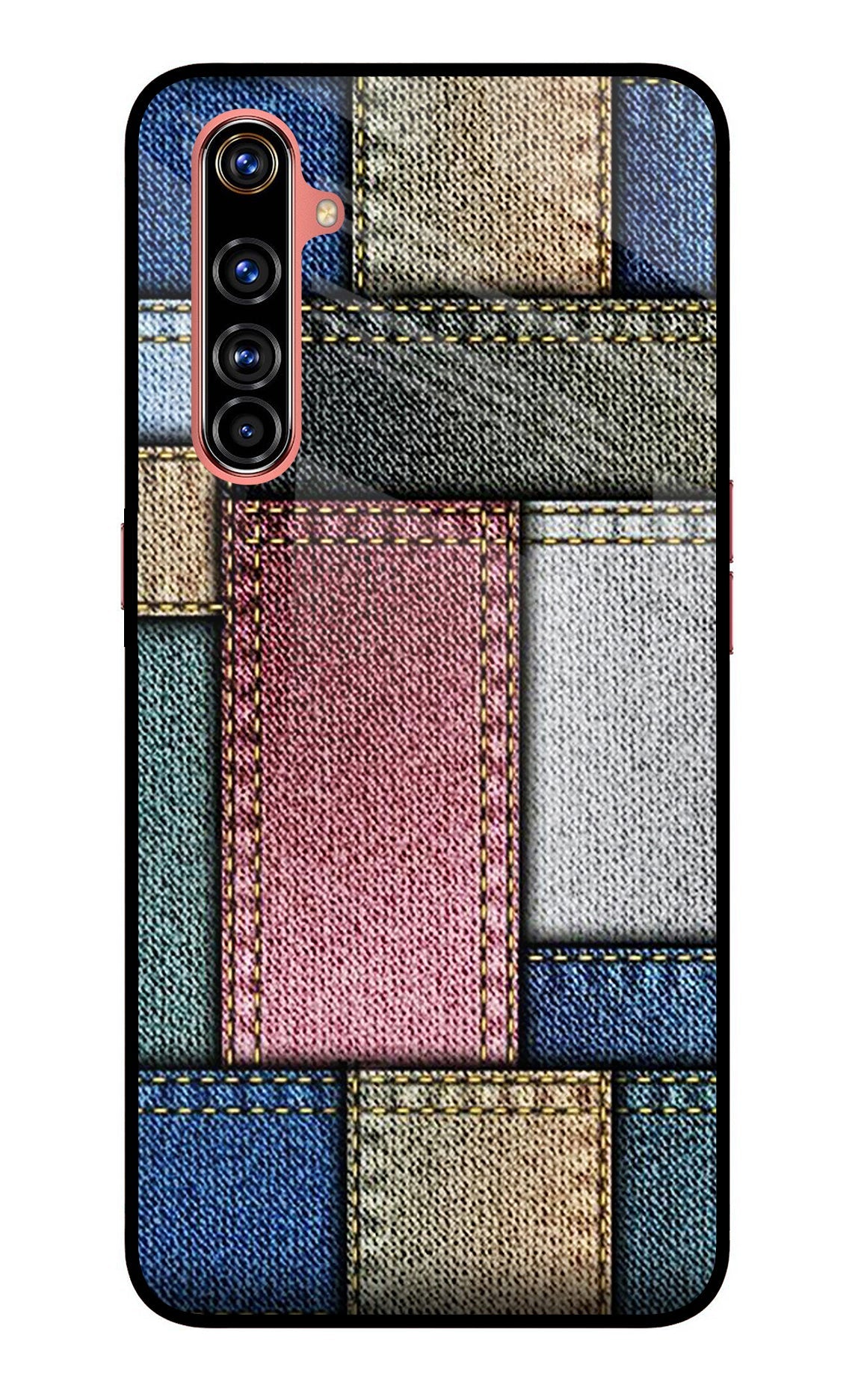 Multicolor Jeans Realme X50 Pro Glass Case