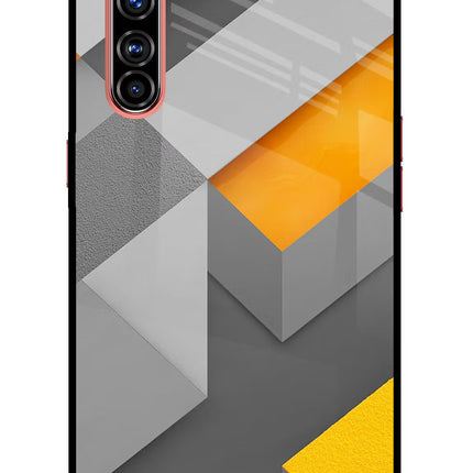 Abstract Realme X50 Pro Glass Case Back Cover by Casekaro