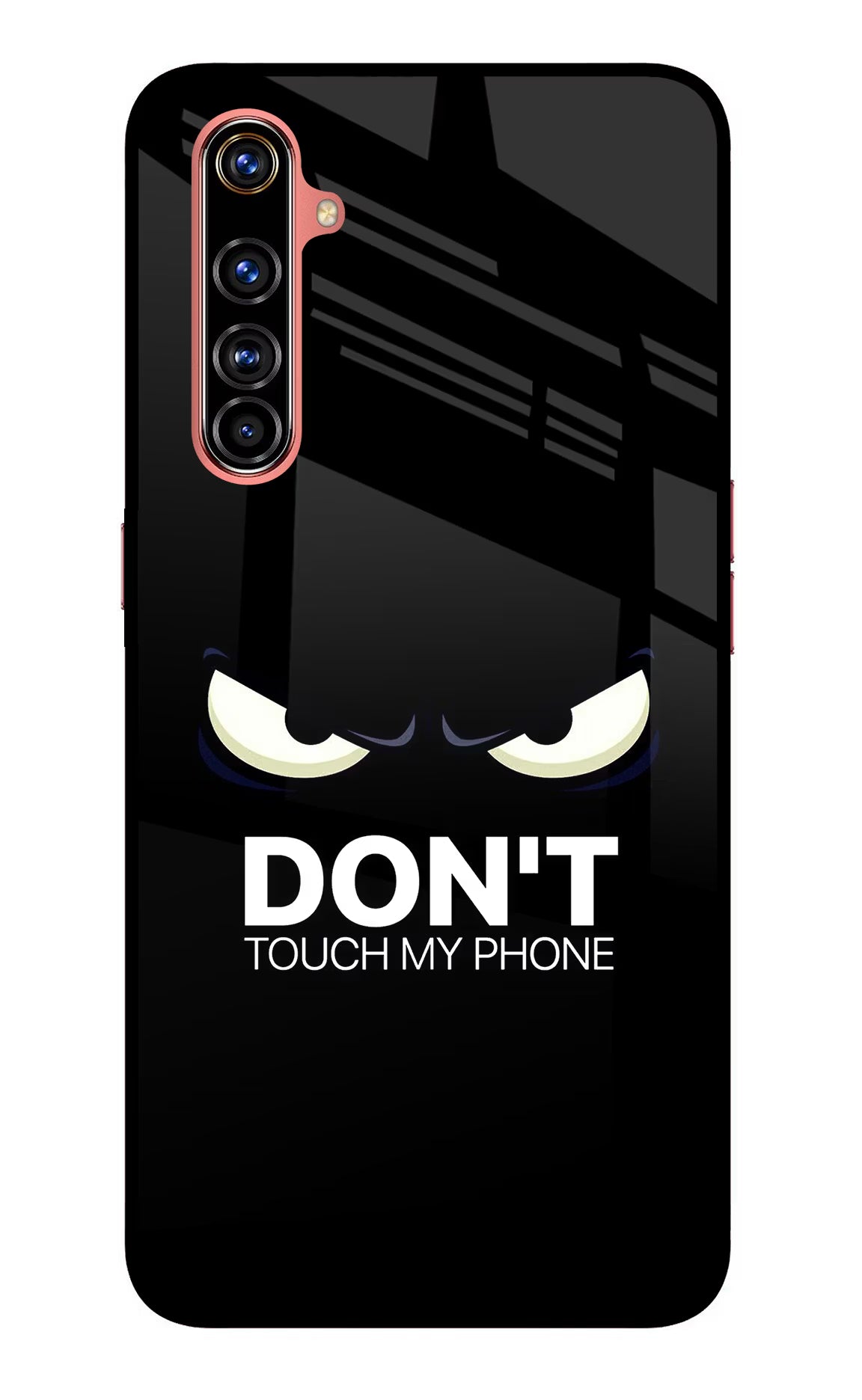 Don'T Touch My Phone Realme X50 Pro Glass Case Back Cover by Casekaro