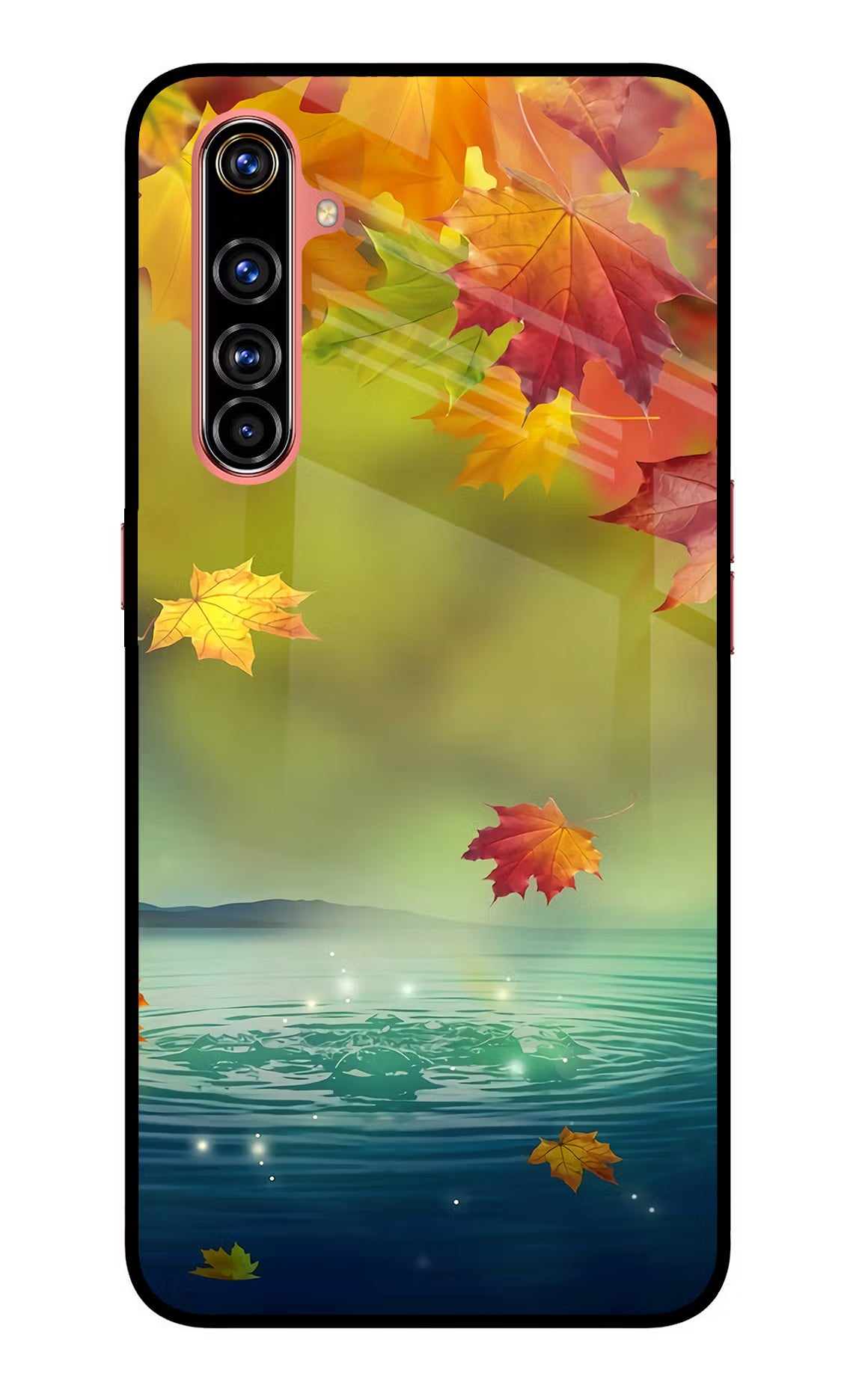 Flowers Realme X50 Pro Glass Case Back Cover by Casekaro