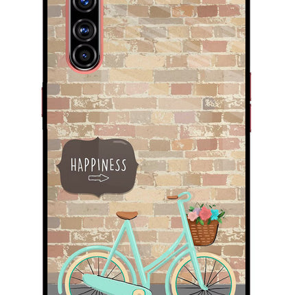 Happiness Artwork Realme X50 Pro Glass Case Back Cover by Casekaro