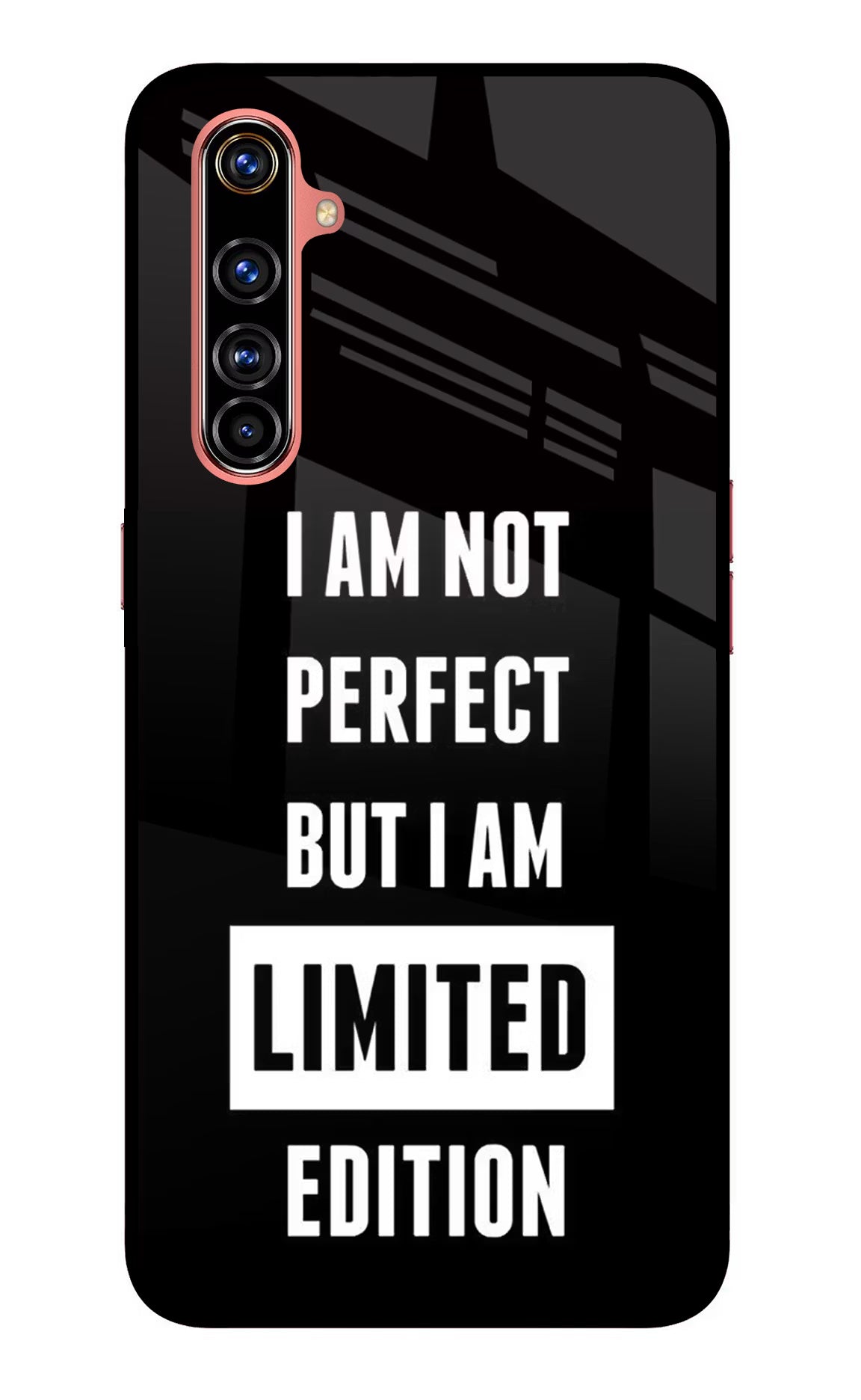 I Am Not Perfect But I Am Limited Edition Realme X50 Pro Glass Case Back Cover by Casekaro